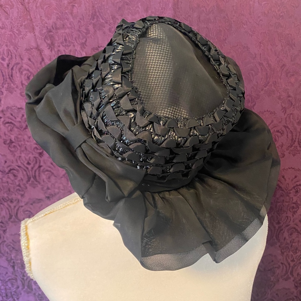 Vintage black summer bonnet